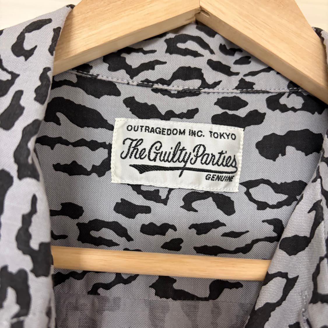 와코마리아 x 디키즈 레오파드 버튼업 반팔 워크 셔츠 그레이 M 상품이미지5