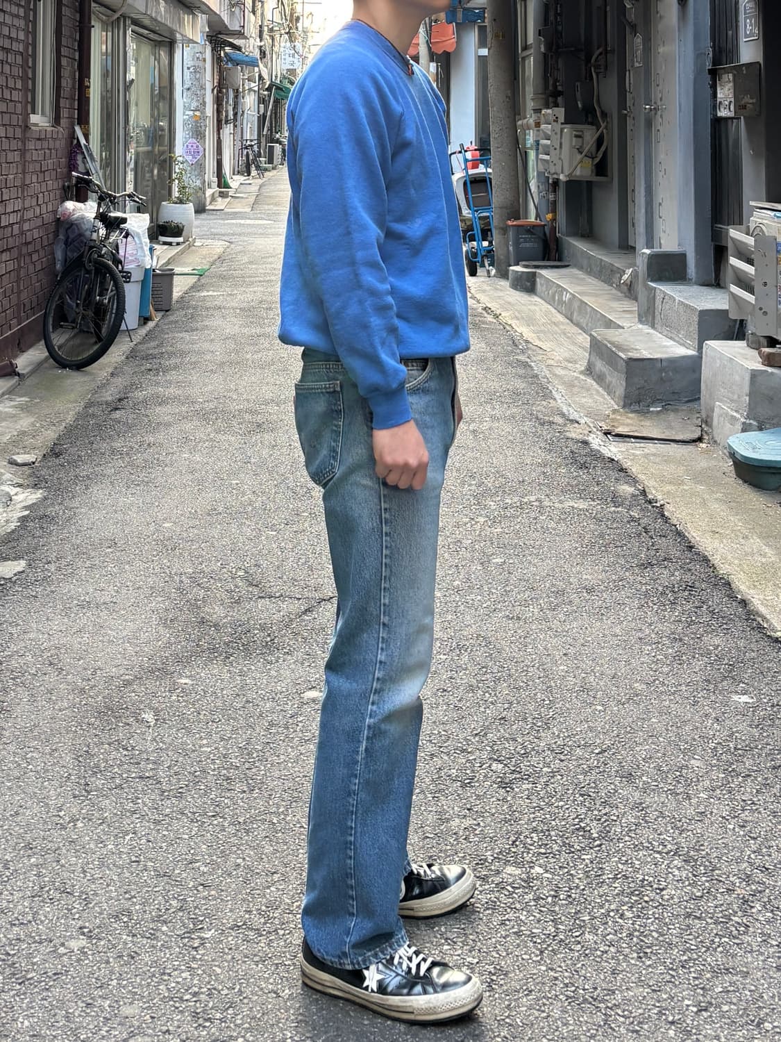 RH-02 90s 프룻오브더룸 페이드, 데미지 커스텀 스웻셔츠 상품이미지4