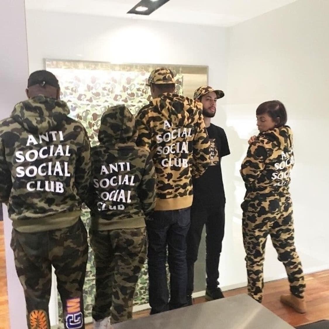 베이프x안티 소셜소셜클럽 카모 후드 / 남L or 여XL 상품이미지6