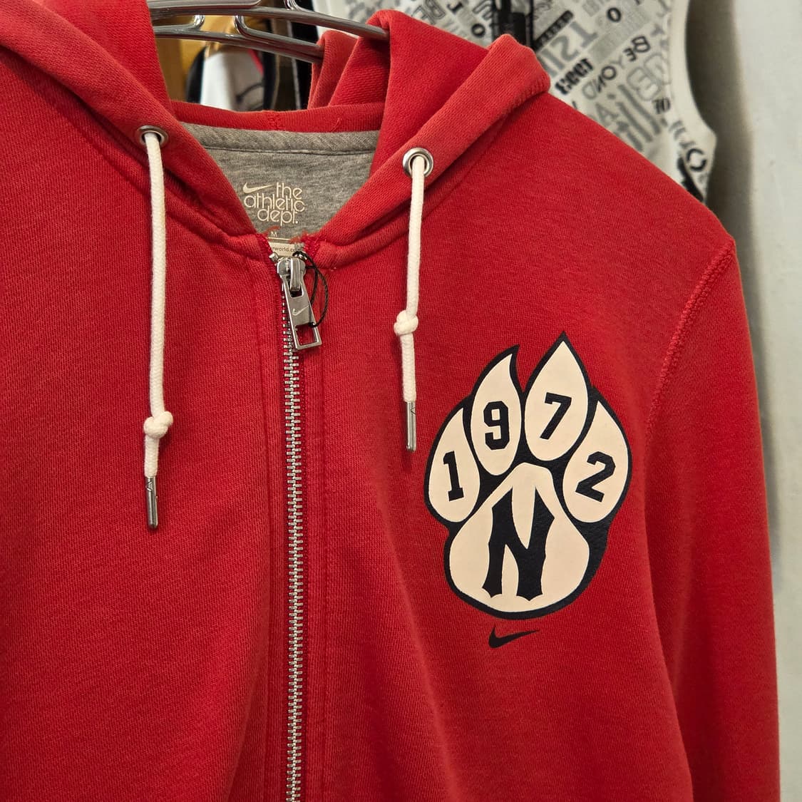 나이키 빅 프린팅 슬림핏 레드 후드집업 상품이미지6