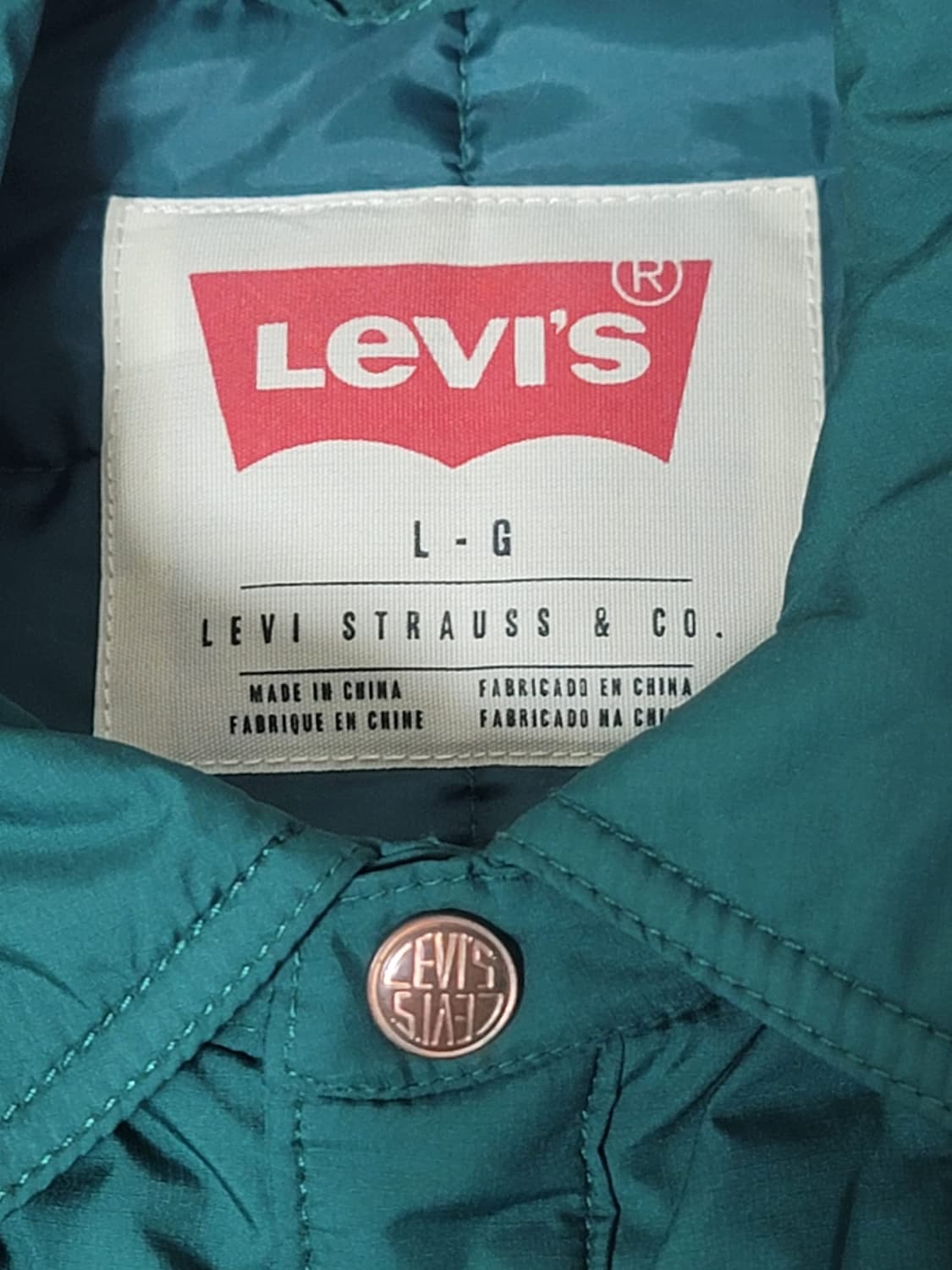 리바이스 퀼팅 패딩 셔츠 자켓 L 상품이미지5