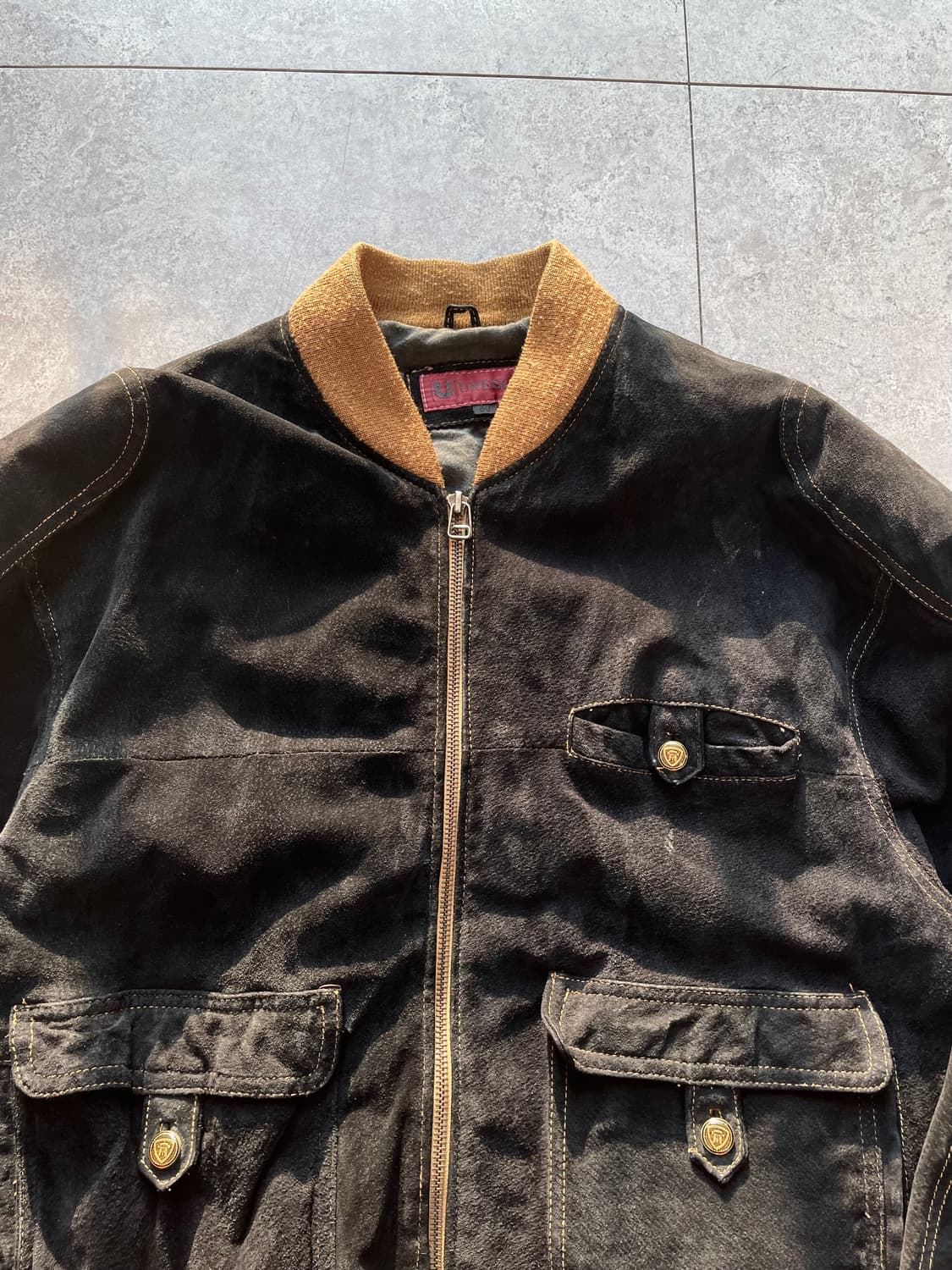 빈티지 스웨이드금장  봄버자켓 상품이미지3