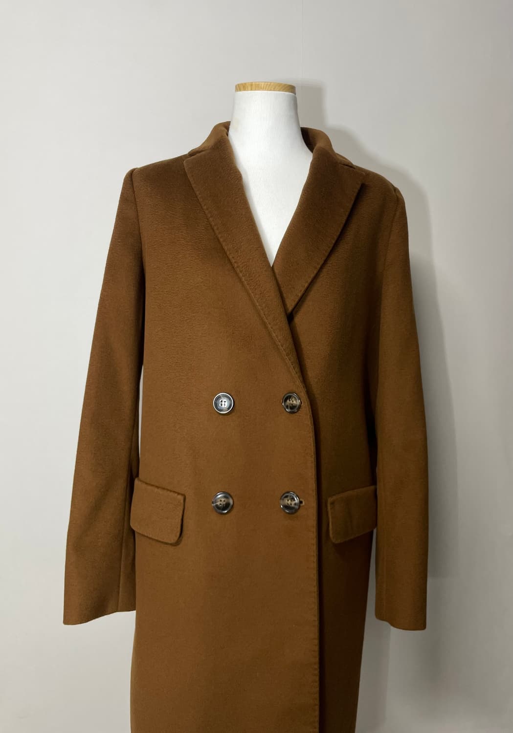 막스마라 더블브레스티드 브라운 카멜 코트 상품이미지3