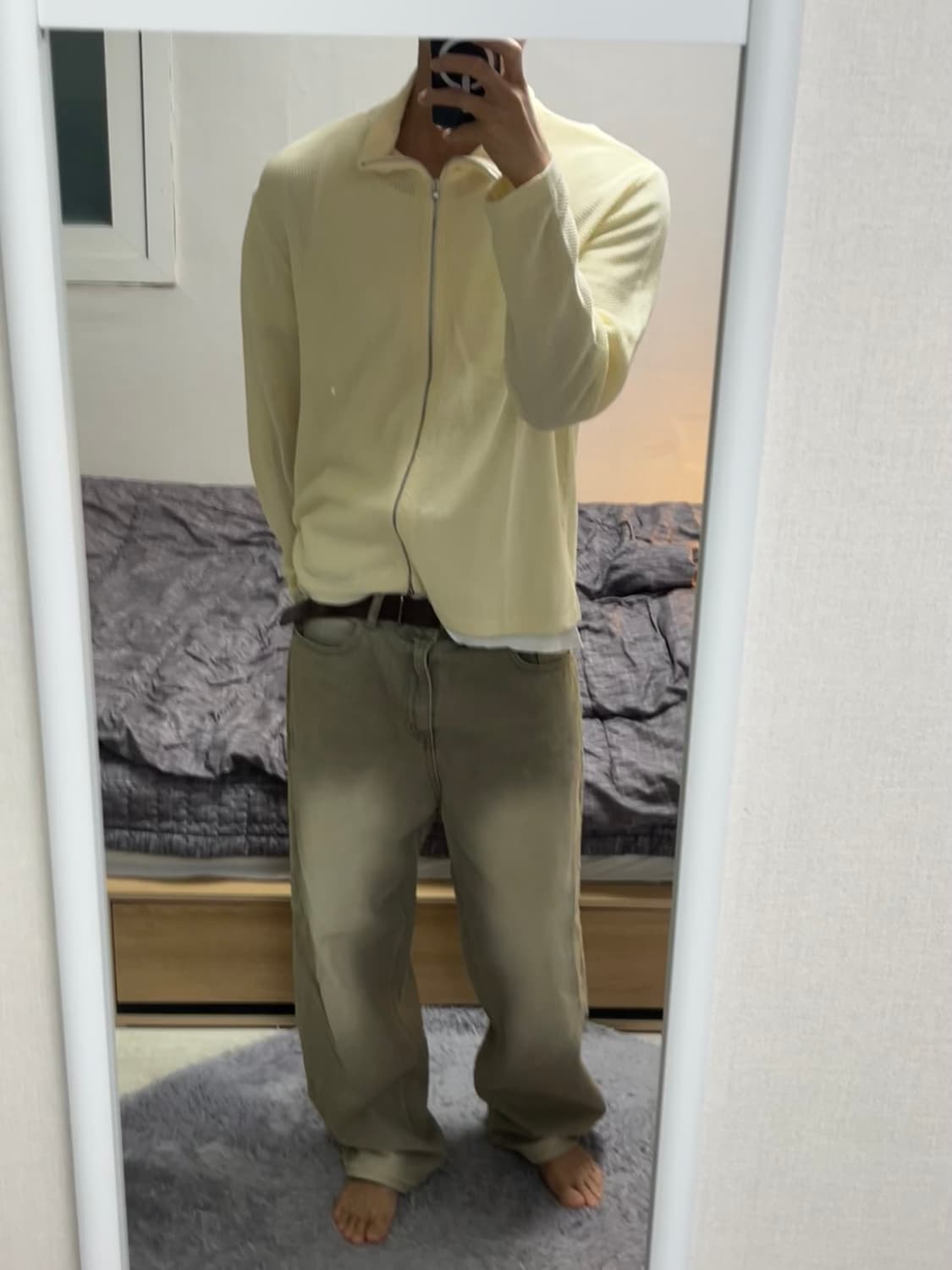 메쉬니트 집업 가디건 상품이미지1