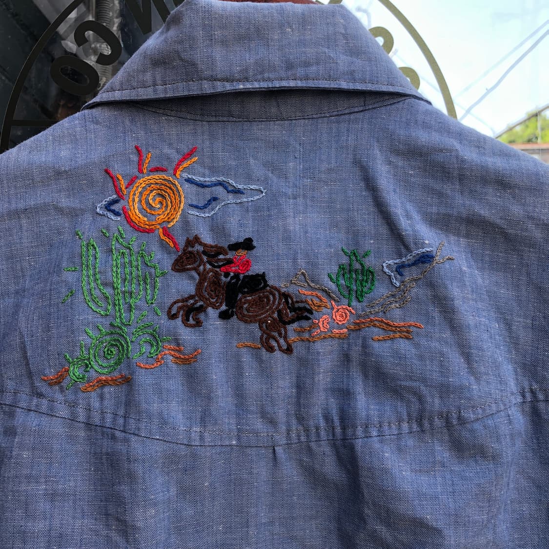 70s Vintage chambray shirt-M 상품이미지5