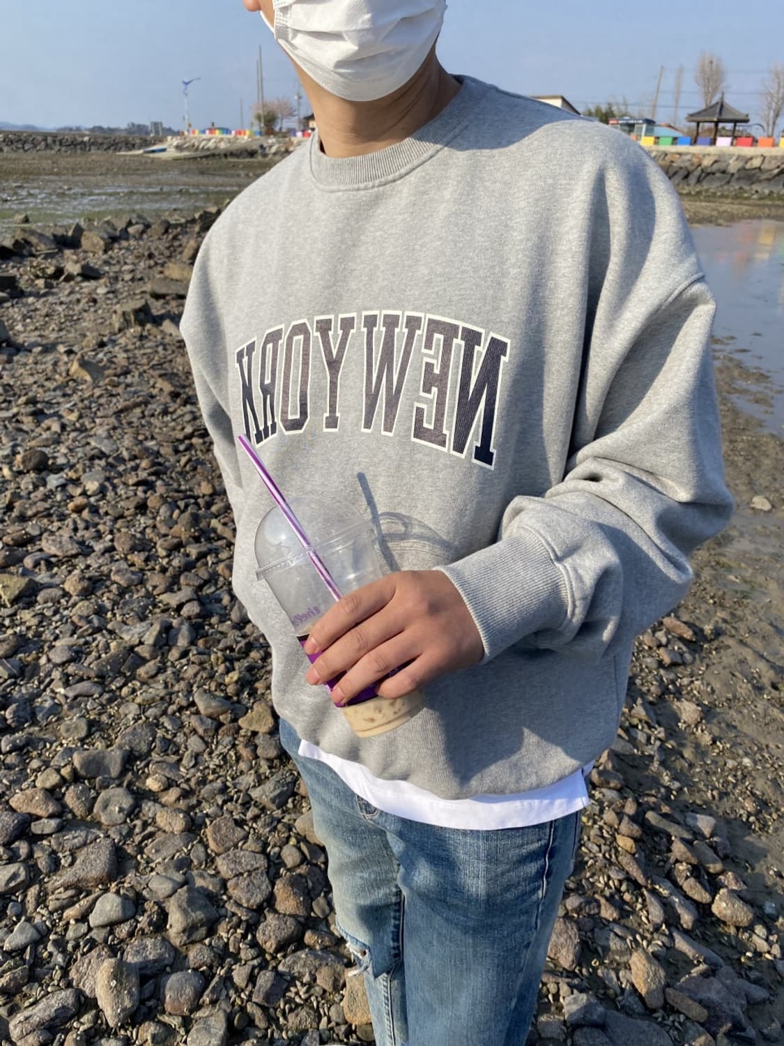 듀테로 뉴욕 맨투맨 L 상품이미지2