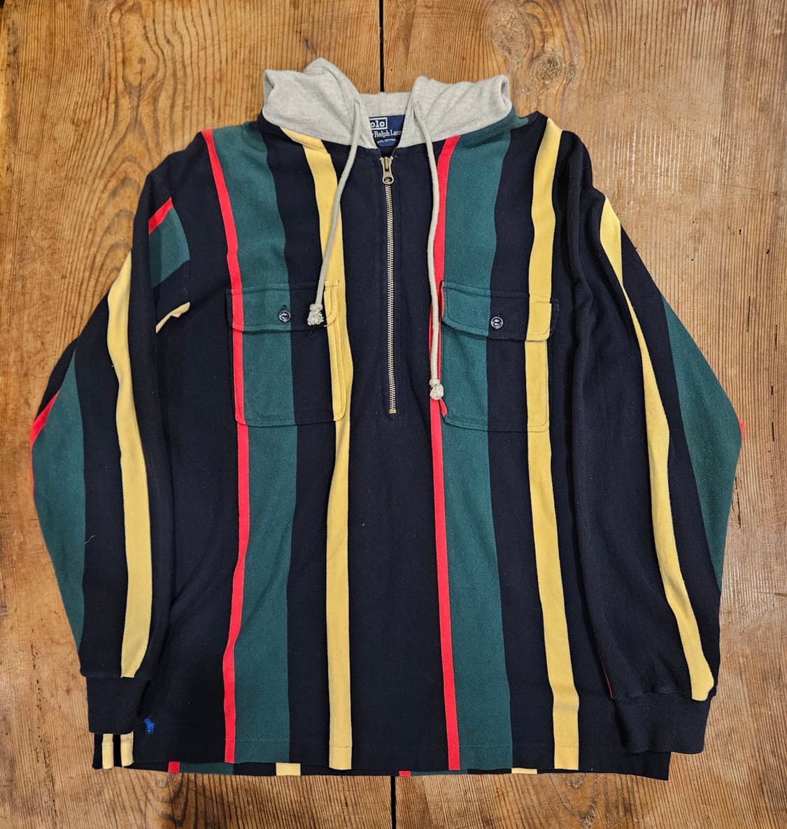 90s 빈티지 폴로 랄프로렌 하프 집업 후드티  상품이미지1
