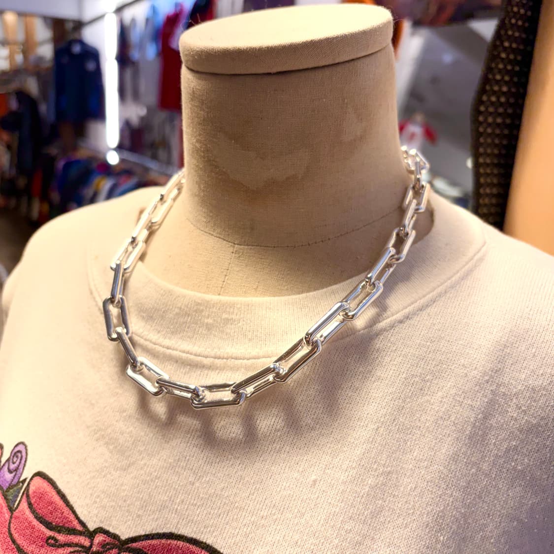 새상품 신주 실버코팅 체인 목걸이 상품이미지4