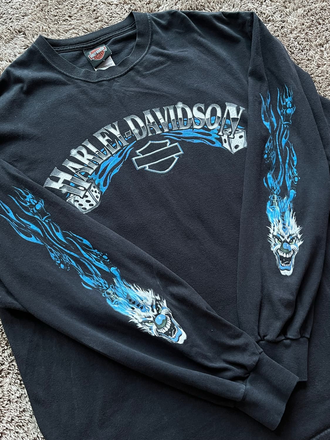 Harley davidson 할리데이비슨 클라운 다이스 롱슬리브 상품이미지1