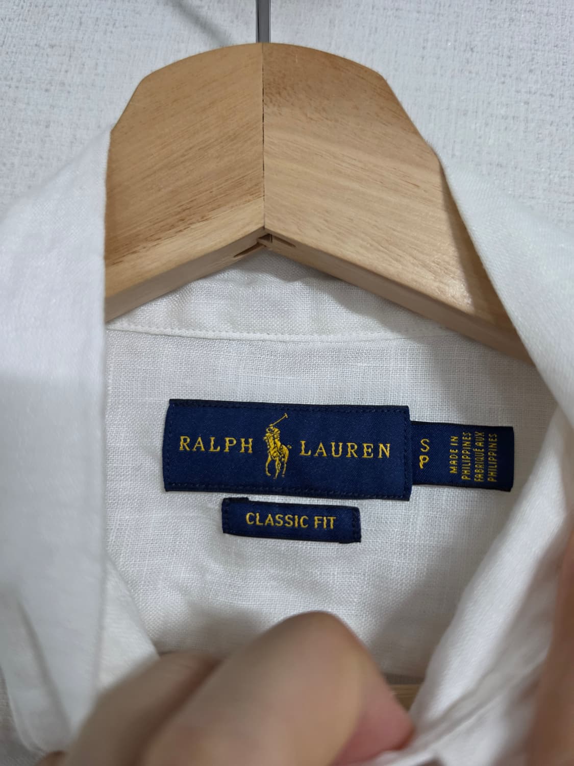 폴로 랄프로렌 화이트 린넨 셔츠 S 상품이미지2