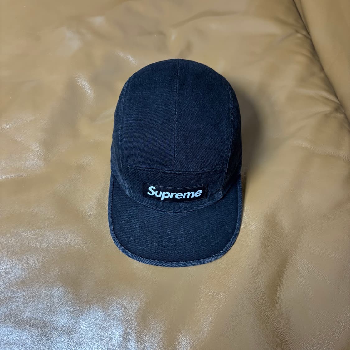 Supreme 슈프림 워시드 데님 블랙 캠프캡 모자 Denim Black 상품이미지5