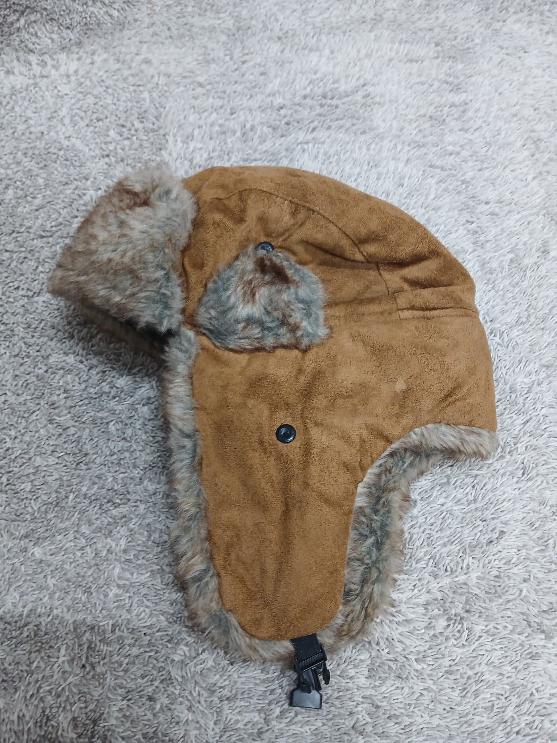 베이지 코듀로이 귀달이 방한모자 새제품 상품이미지1