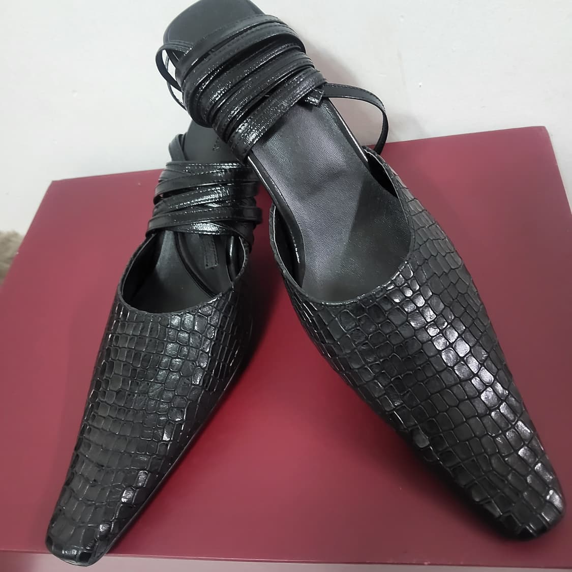 새상품 오르 orr 드레곤블루스 스퀘어 뮬 엘리게이터 38.5 255 상품이미지7