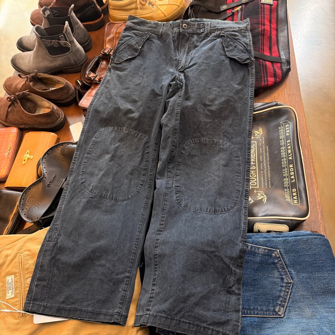 45RPM 밀리터리 베이스 더블니 라이트 코튼 플랫포켓 32 33 34 상품이미지1