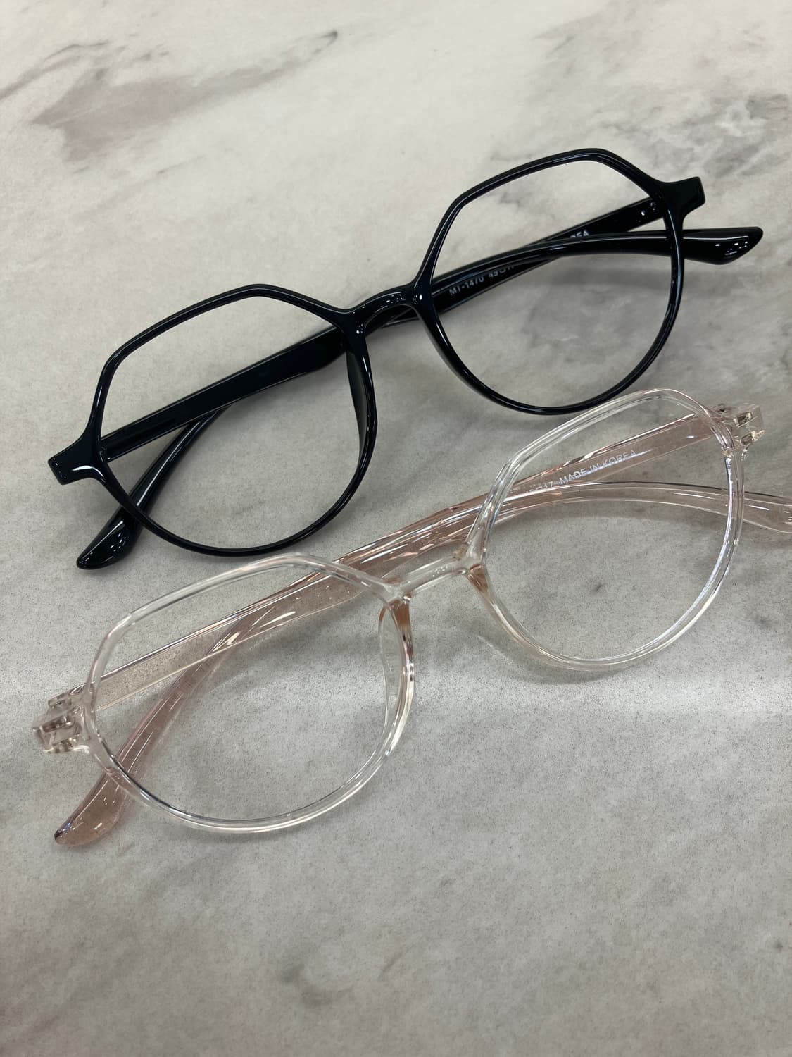 오앤씨 ONC 라운드 뿔테 안경 (블랙,클리어 2가지) 상품이미지1