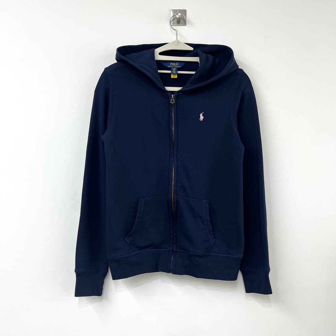 폴로 랄프로렌 신형 핑크 포니 네이비 후드집업 상품이미지2