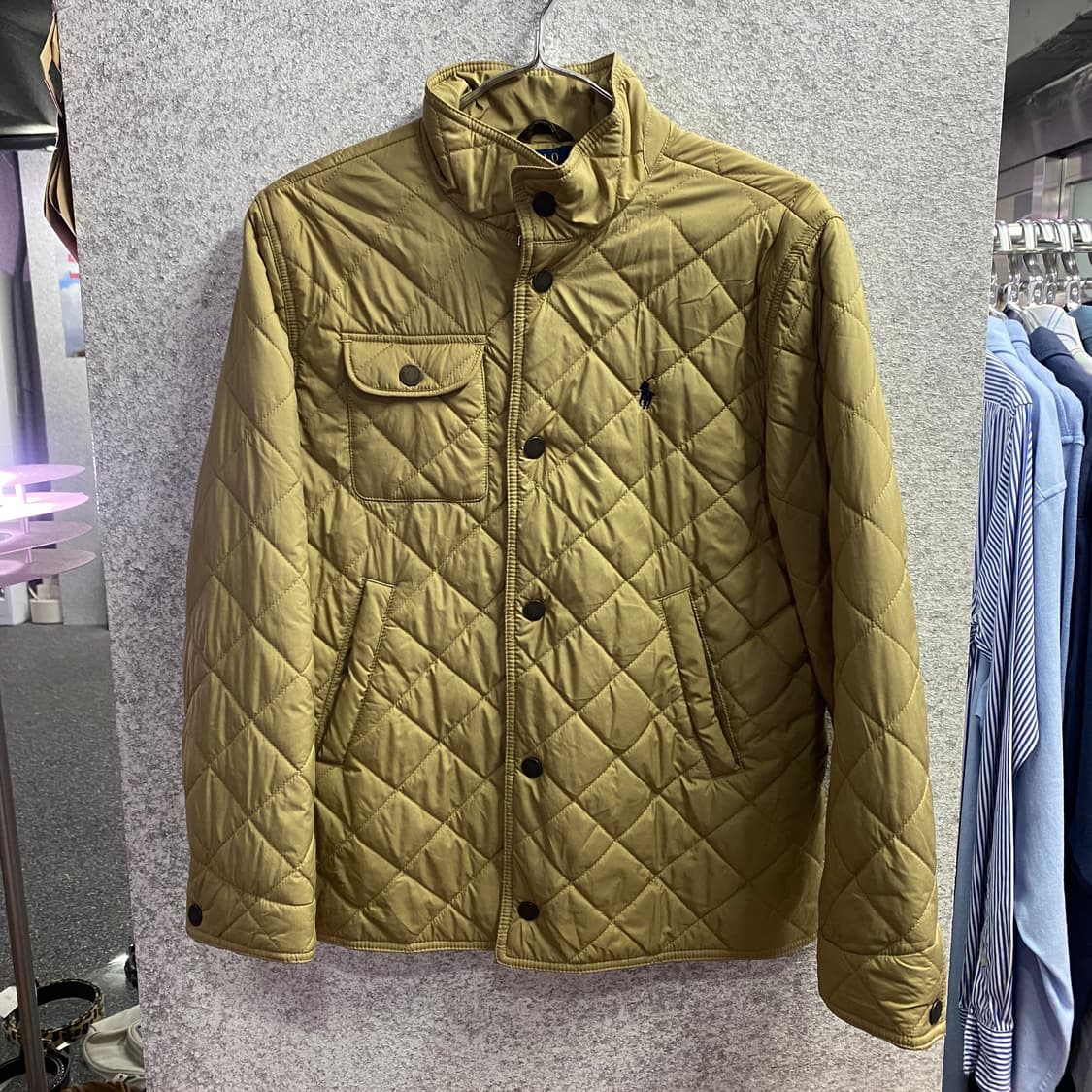 폴로 랄프로렌 베이지 퀄팅 경량패딩 b3377 상품이미지2