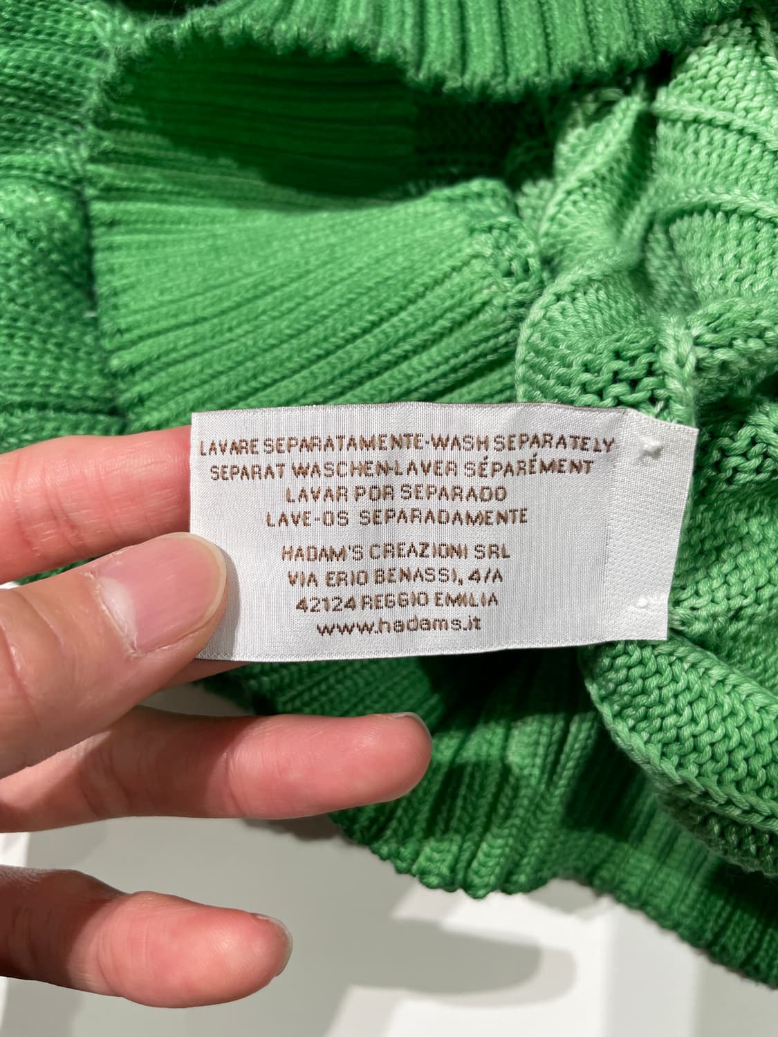 캉그라 그린 U넥 케이블 스웨터 상품이미지9