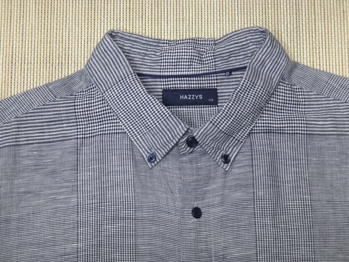 (2XL) LF 헤지스 린넨혼방 체크 셔츠 HZSH9B534 상품이미지7