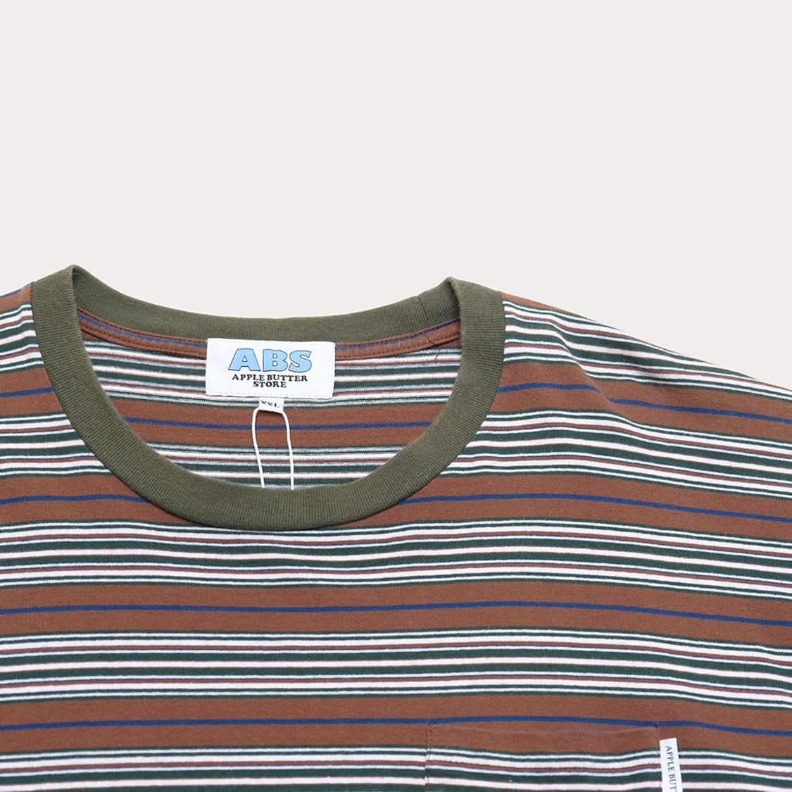 APPLE BUTTER STORE stripe pocket T 상품이미지3