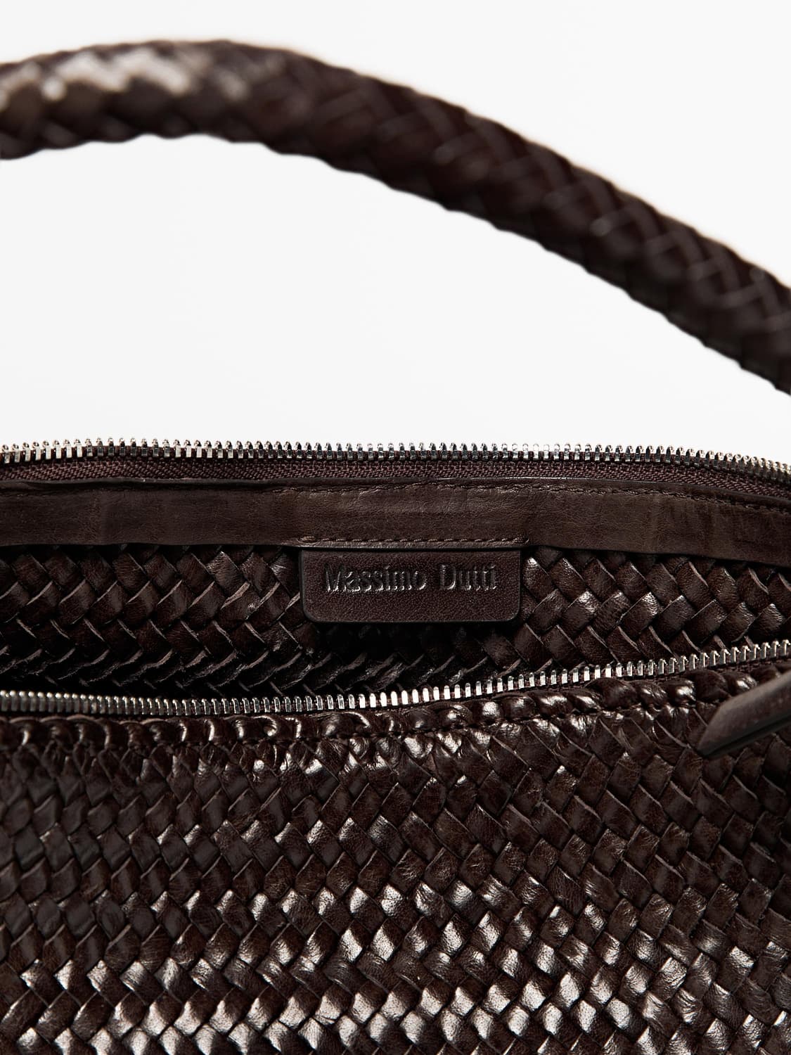 Massimo Duttie 나파 가죽 위빙백-갈색 상품이미지5