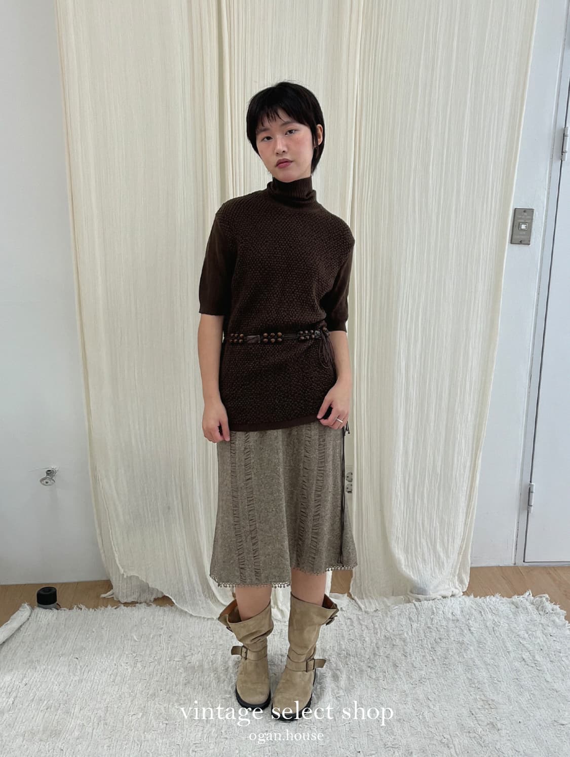 vintage acorn turtleneck knit top 상품이미지6