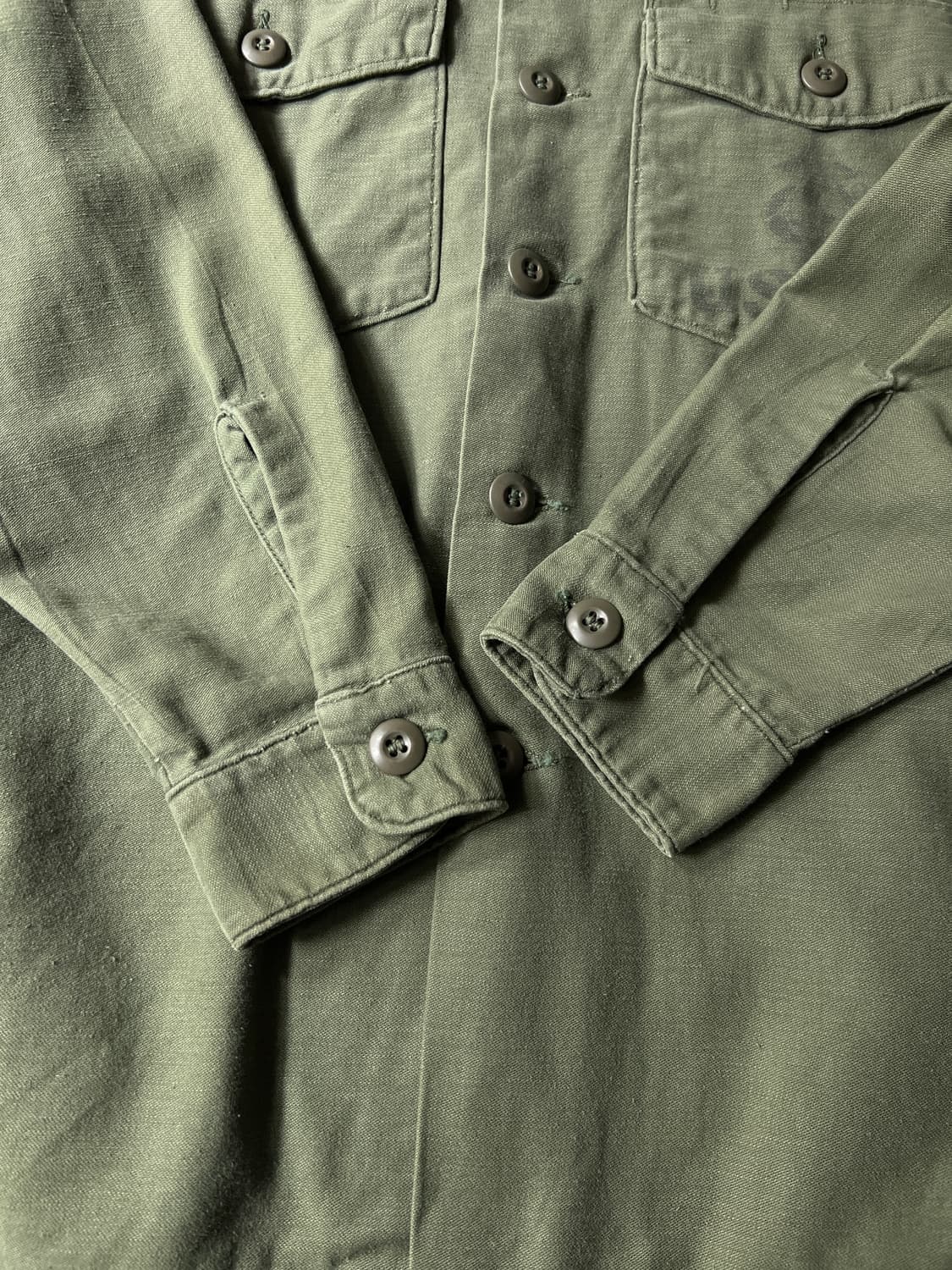 [M]70's 오리지널 USMC OG-107 밀리터리 셔츠 상품이미지4