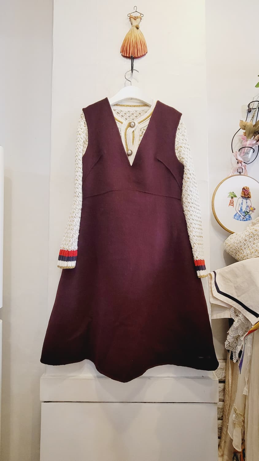 나인버건디 핸드메이드 원피스 상품이미지4