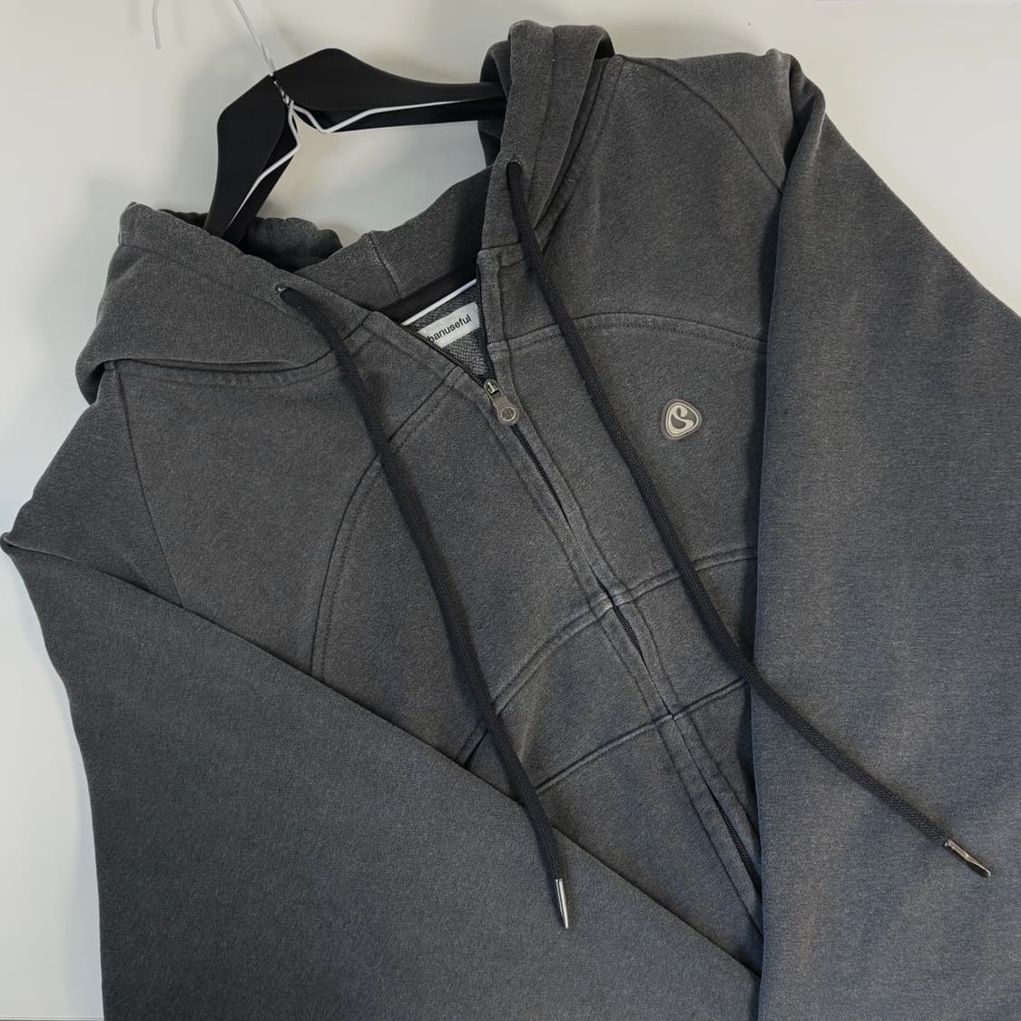 코이세이오 스마트어반유즈풀 스트링 포켓 후드집업 블랙 상품이미지2