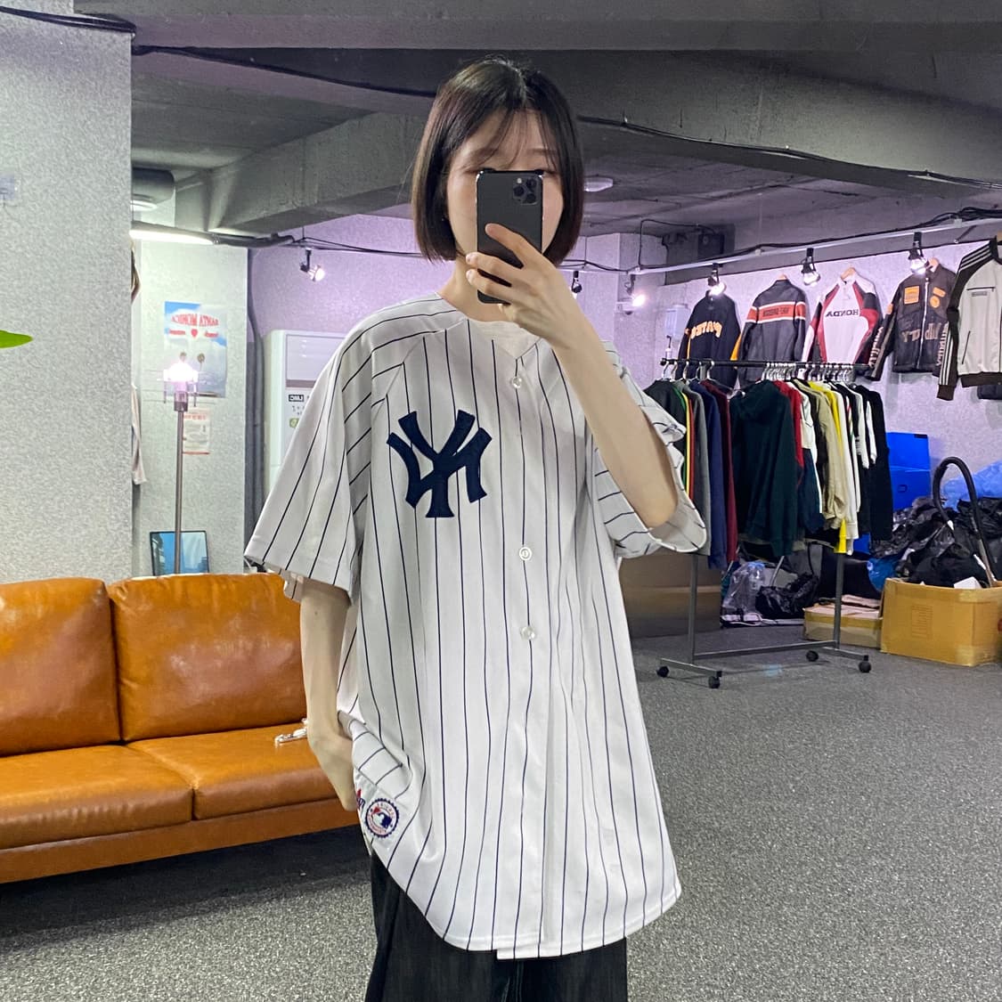 마제스틱 뉴욕양키스 스트라이프 JETER 야구져지 B4661 상품이미지1