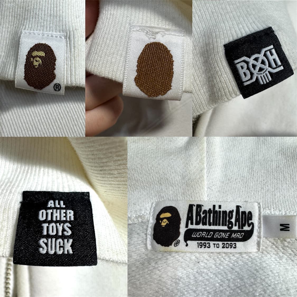 bape 베이프 X 바운티 헌터 매드 샤크 화이트 후드집업 상품이미지8