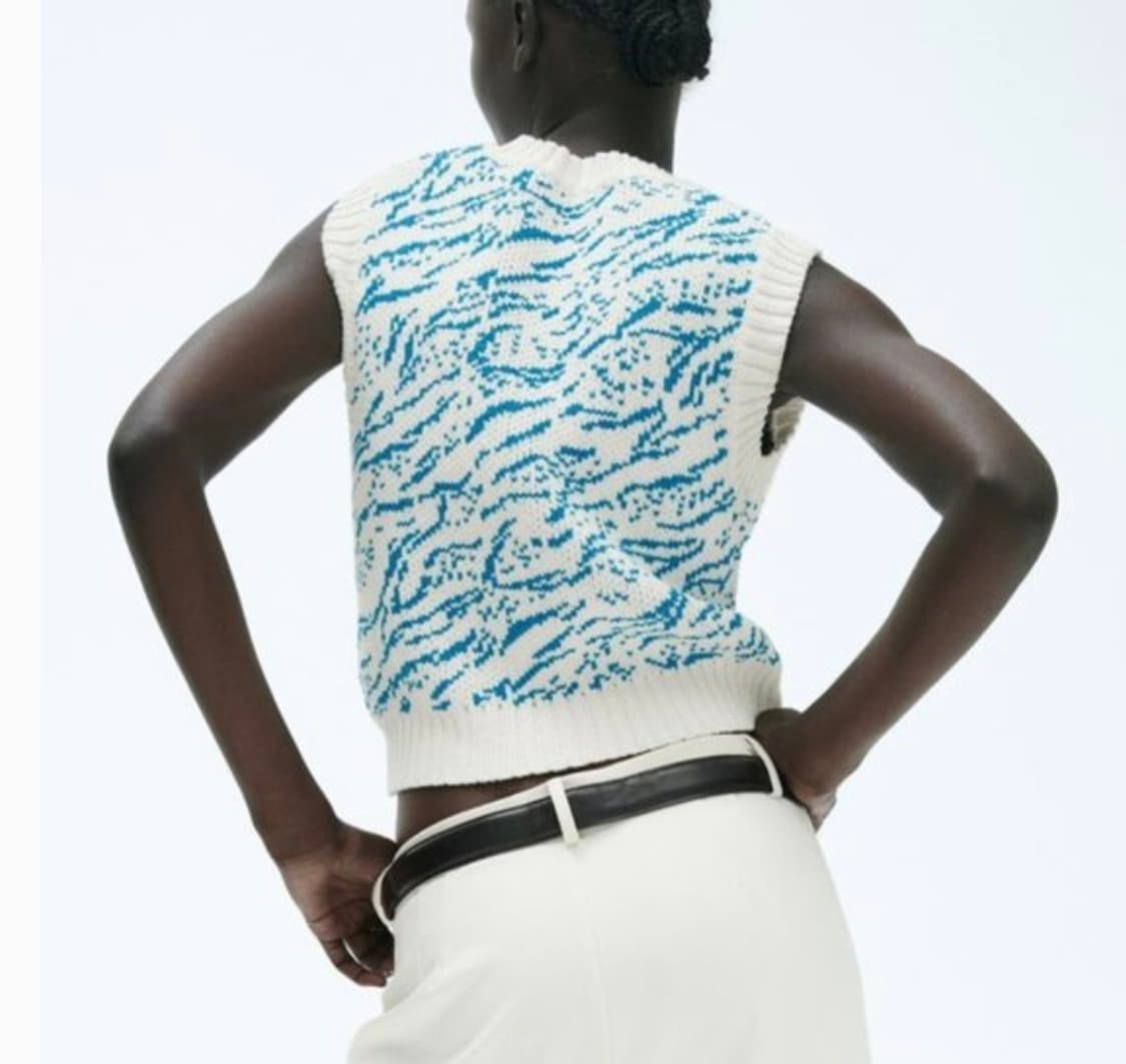 [S]자라 플라워자수 니트 베스트 상품이미지2