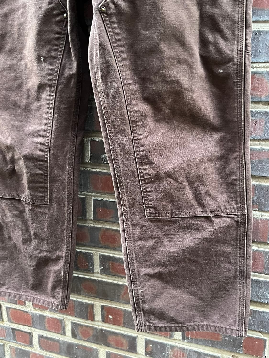 00's [33x30] 칼하트 B136 DKB 더블니 워크팬츠 다크브라운 상품이미지6