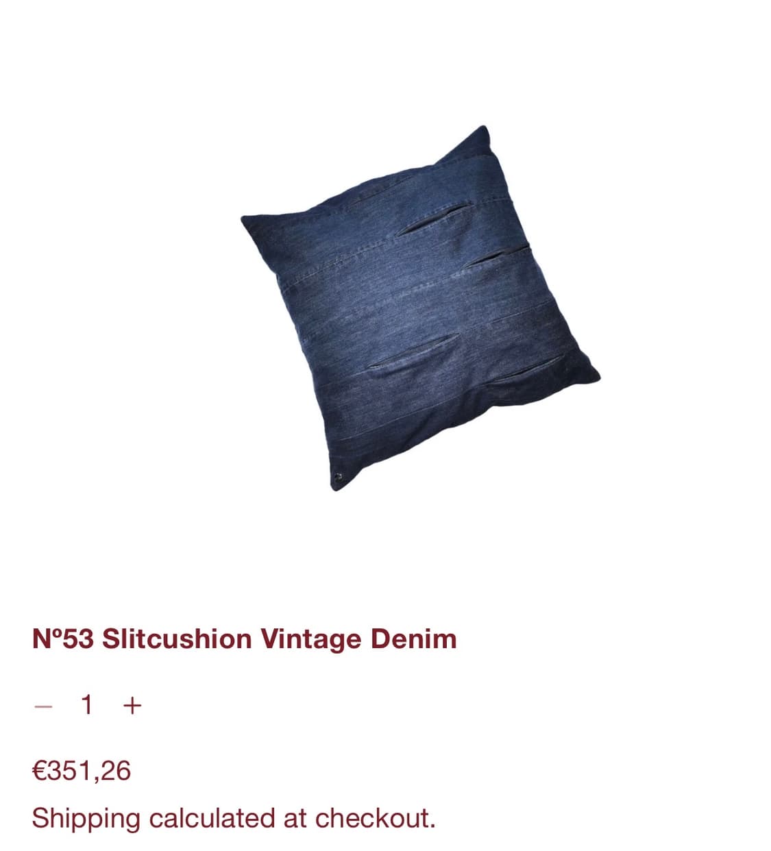 Bless 빈티지 데님 슬릿 쿠션 상품이미지1