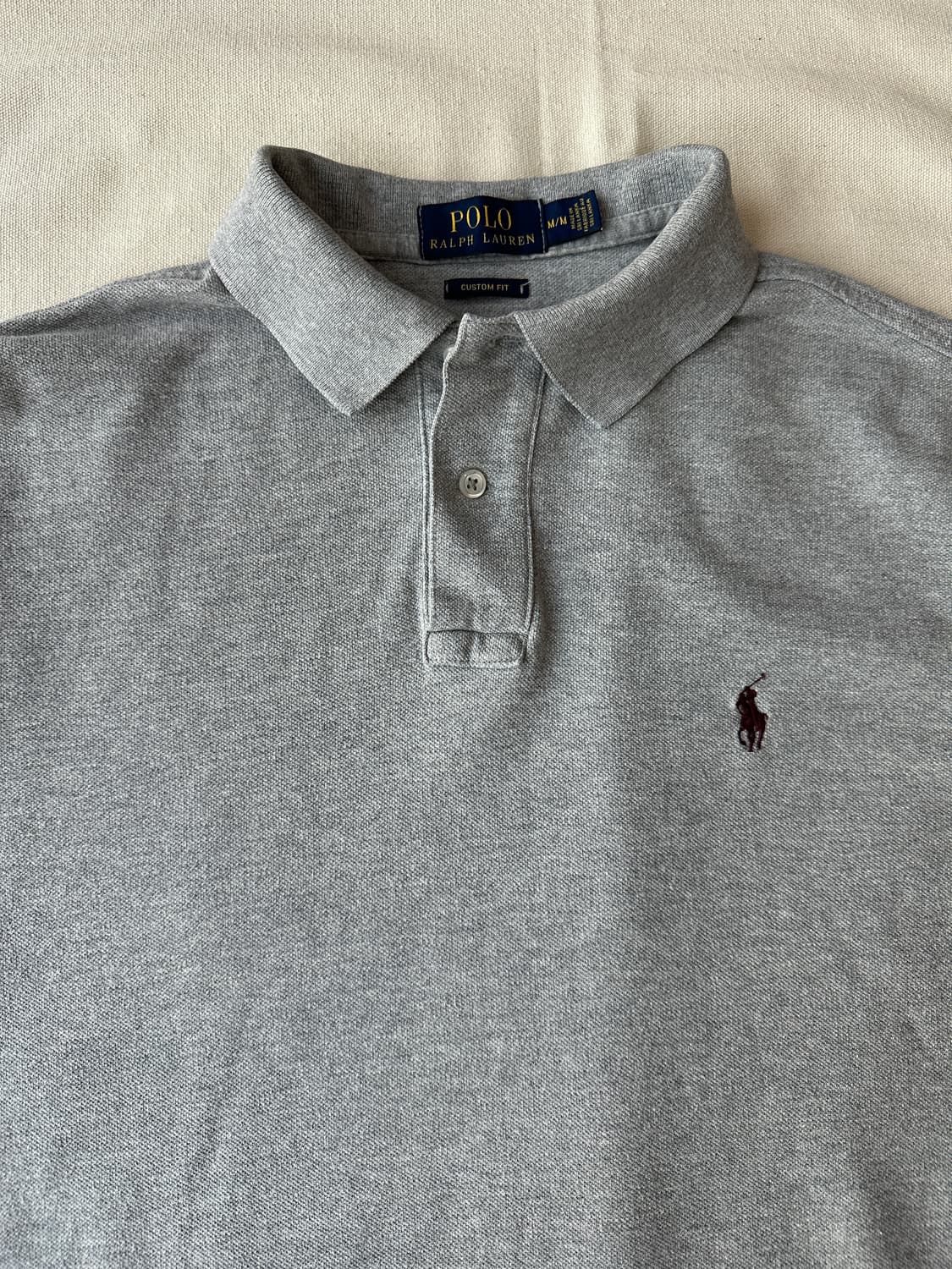 폴로 랄프로렌 반팔 카라티 그레이 커스텀핏 M 상품이미지2