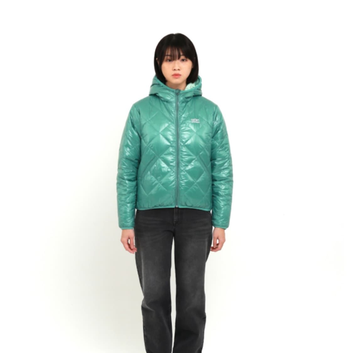 사파리스팟 1/2 리버시블 패딩 (turquoise / mint) 상품이미지3