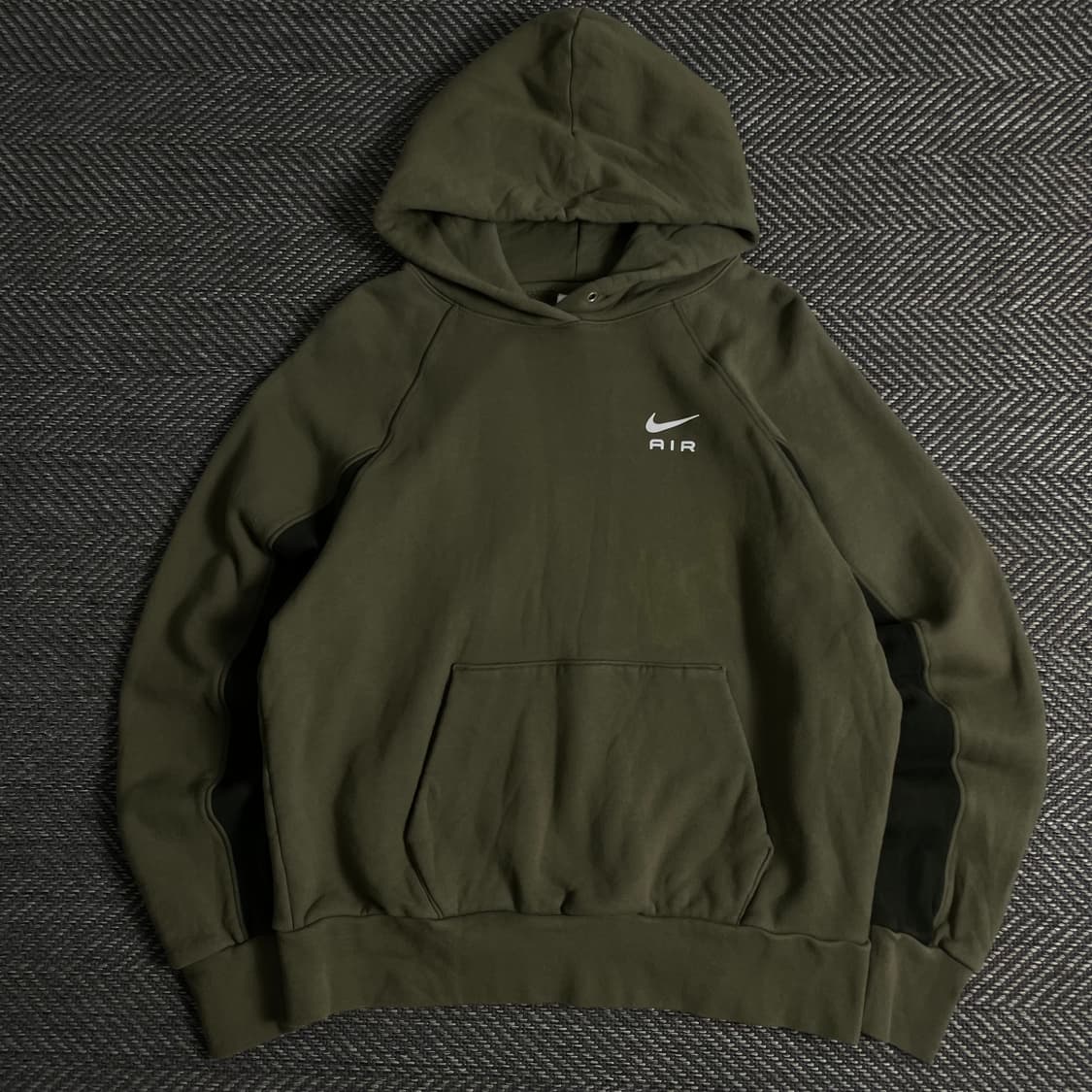 나이키 에어 카키 배색 후드 티셔츠o 3680 상품이미지1