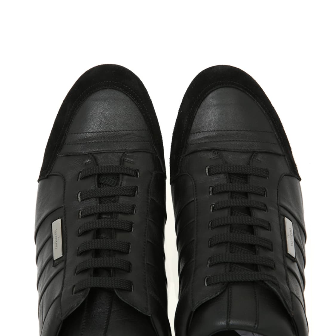 발렌티노 스니커즈 블랙 플레이트 슬림 운동화 상품이미지8