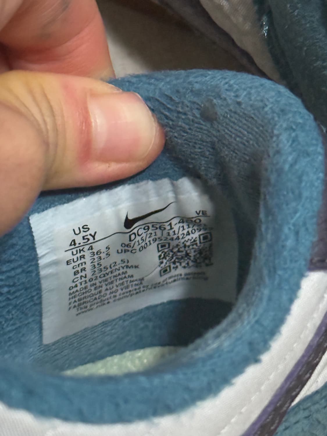 나이키 덩크로우 토스티 그레이블루 235 상품이미지5