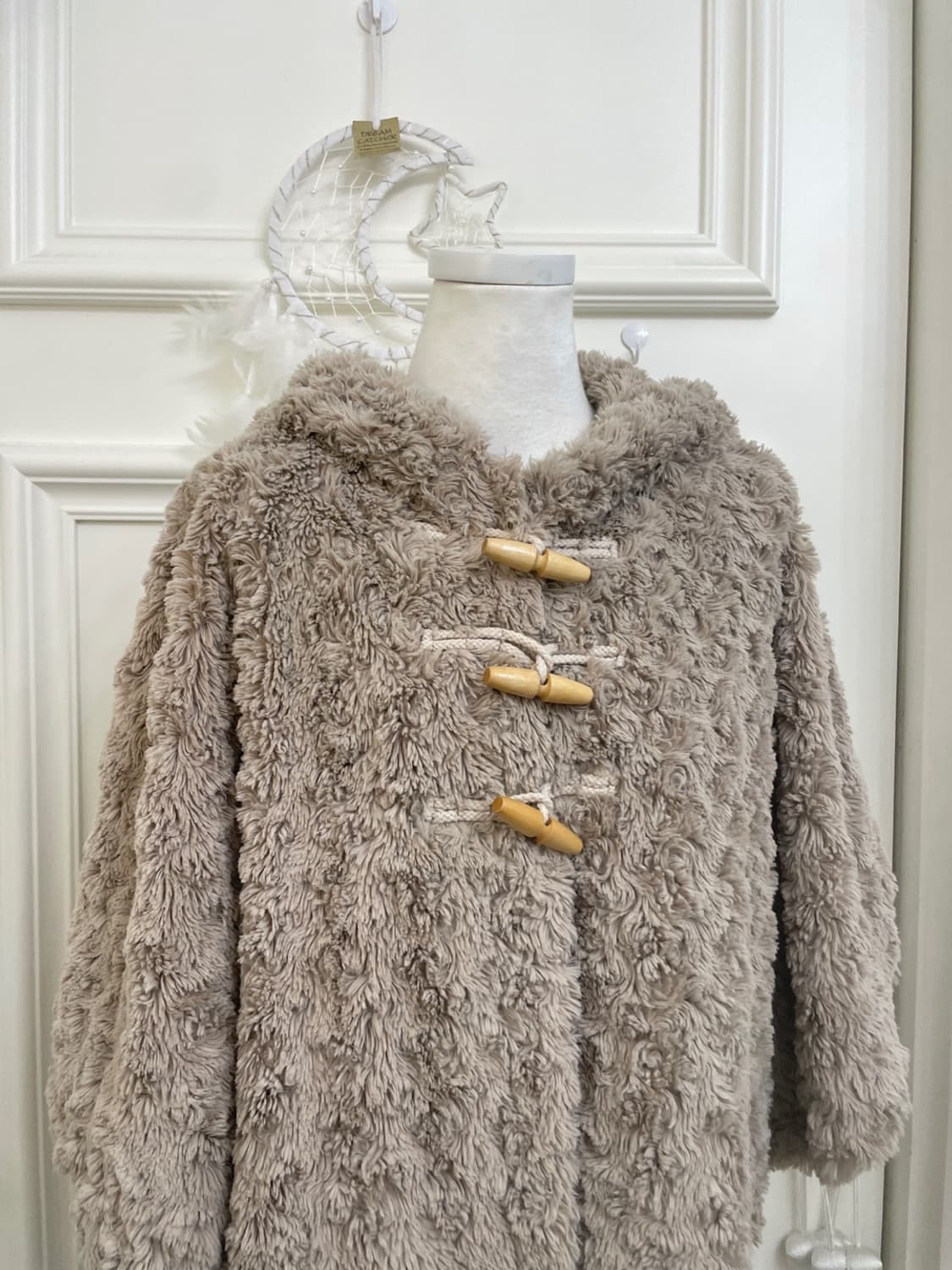 milk brown puddle 3button hoodie cape 상품이미지4