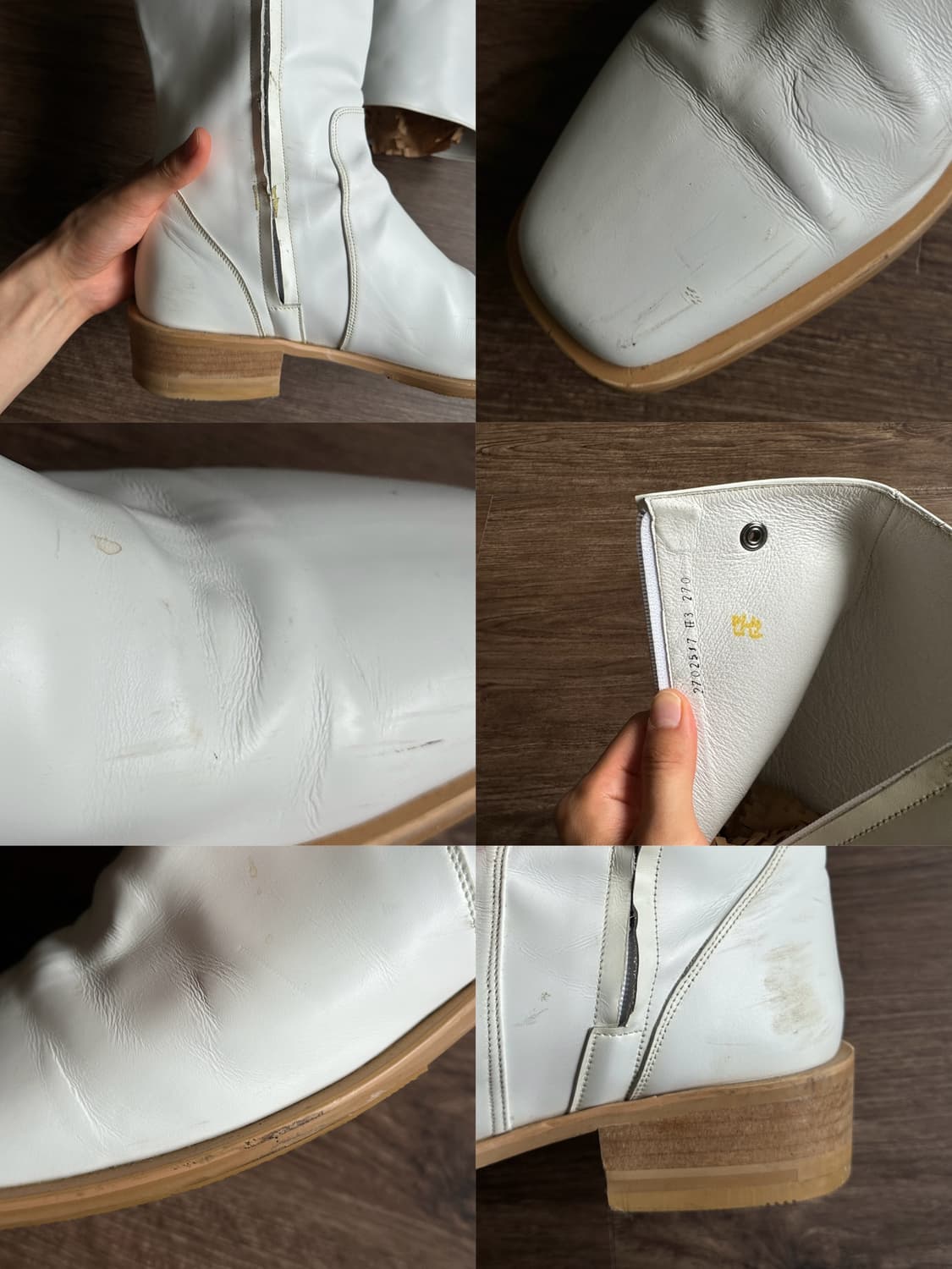 화이트 스퀘어토 롱 부츠 상품이미지7