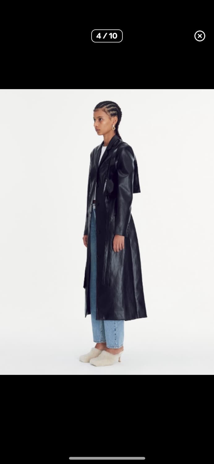 렉토 비건 레더 슬림 코트 S  상품이미지2