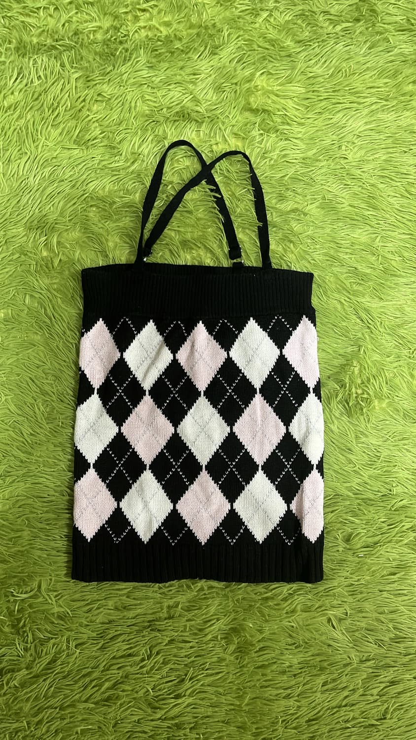 니트 체크 탑 상품이미지1