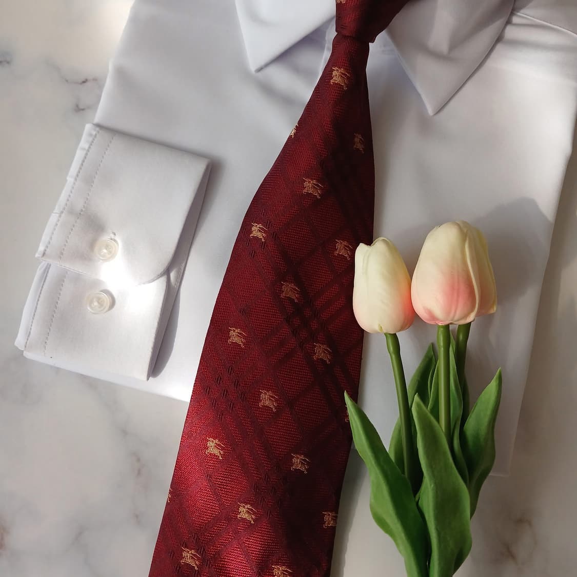 버버리 실크 기마사 자수 로고 넥타이 9.4cm A등급 A18896
 상품이미지7