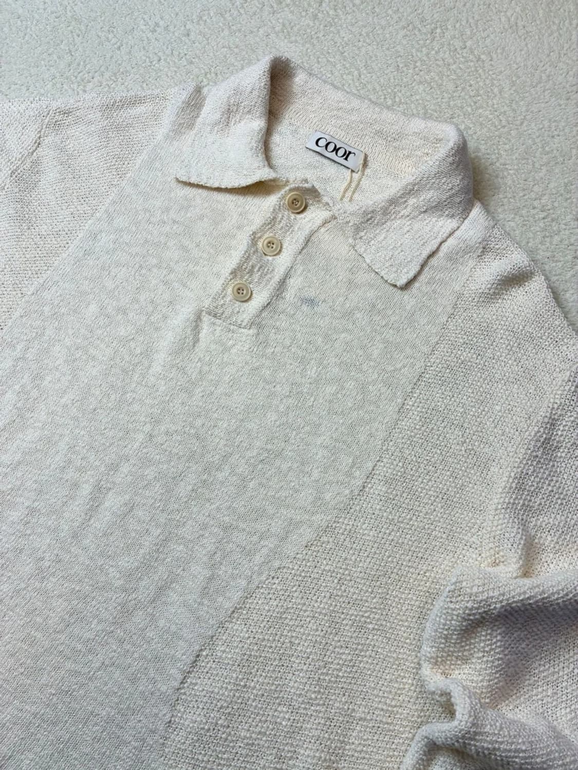 쿠어(COOR) 콘트라스트 오픈칼라 스웨터 PN5929 상품이미지3