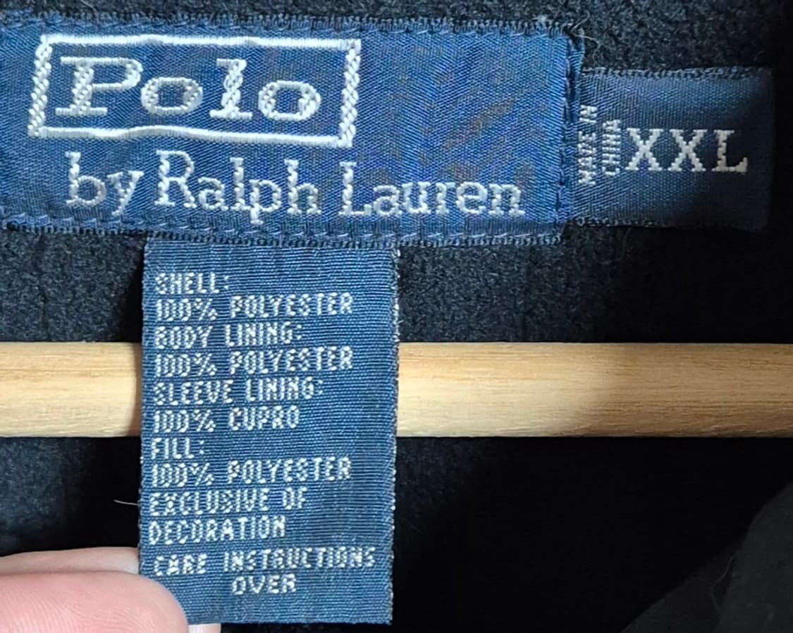 XXL (110) 폴로랄프로렌 블랙 블루종 바라쿠다 기모 점퍼  상품이미지3