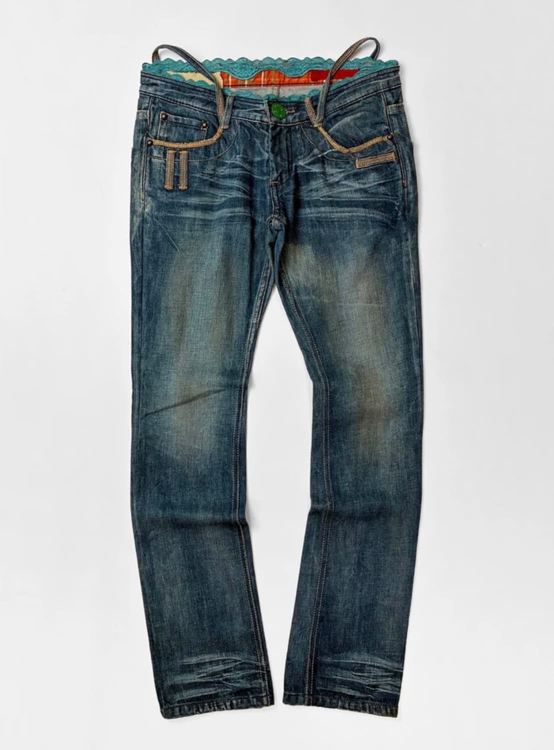 Selected 00's Y2K 페이딩 데님 팬츠 상품이미지1