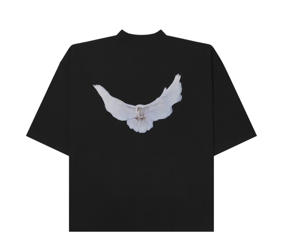 M)이지 갭 엔지니어드 바이 발렌시아가 도브 3/4 슬리브 티셔츠 블랙  상품이미지1