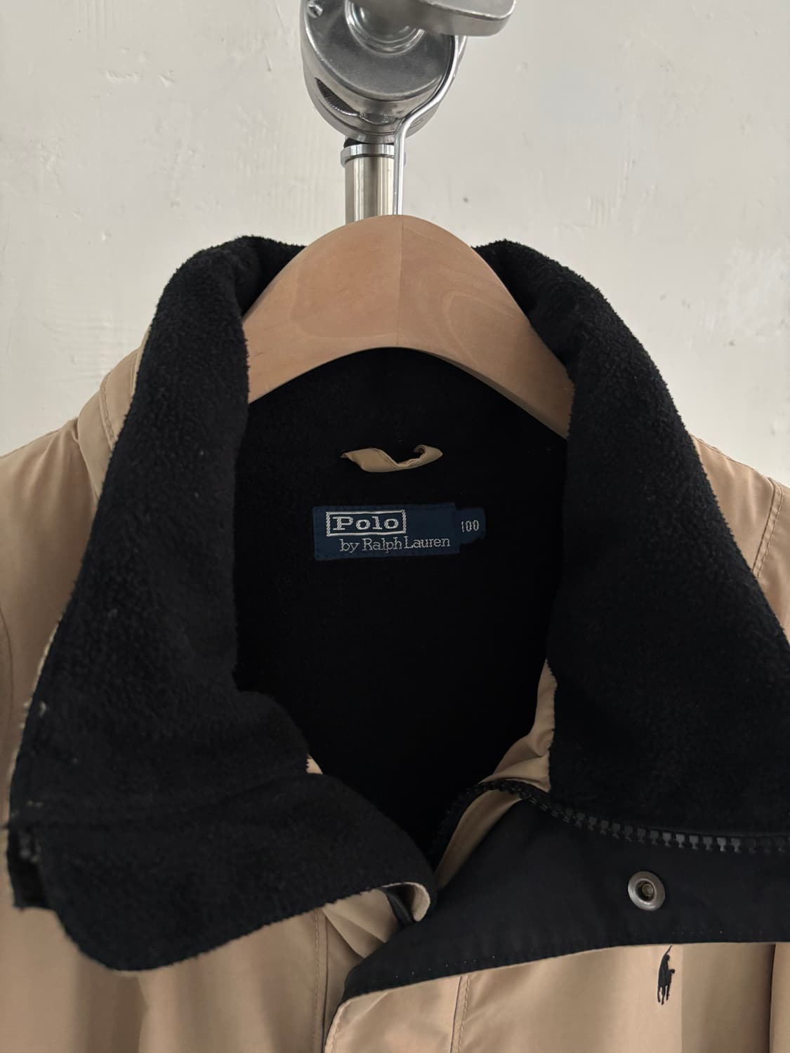 Polo 폴로 랄프로렌 베이지 컬러 안감기모 봄버 자켓 상품이미지4