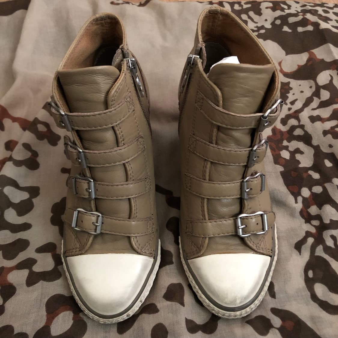 아쉬 ash 텔마 베이지 레더 웨지힐 스니커즈 36size 230 상품이미지2